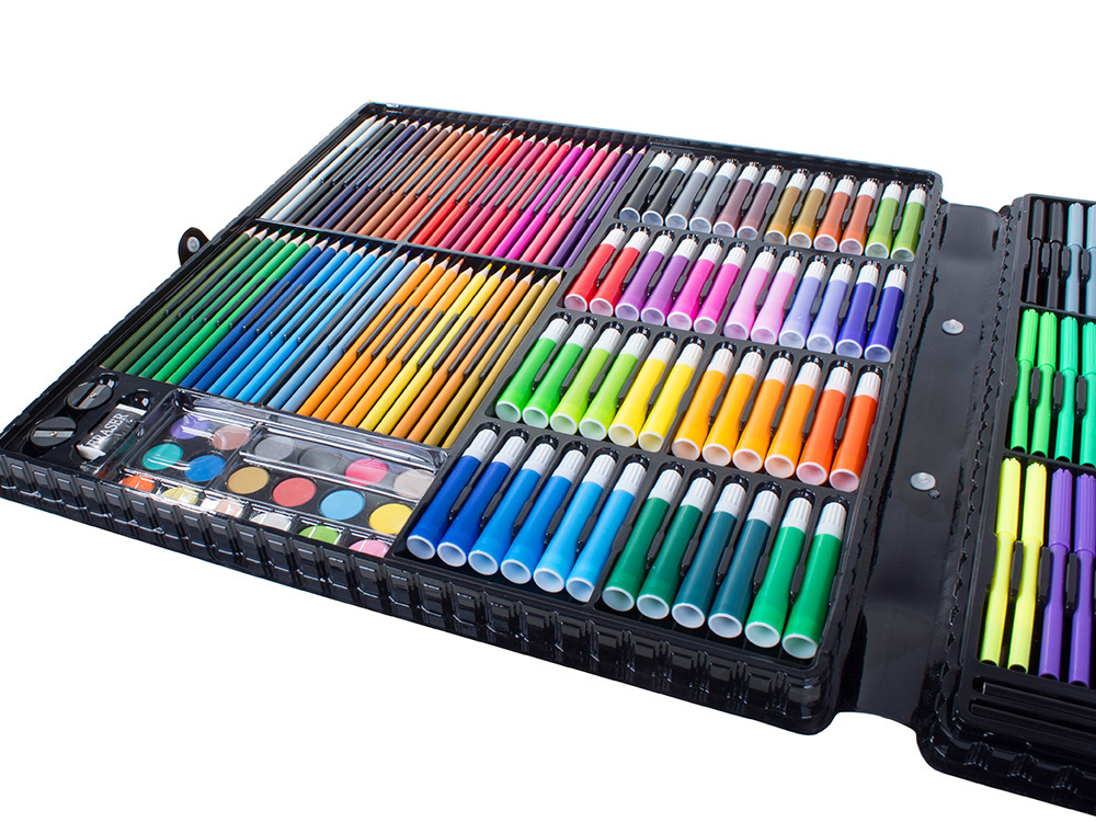 Artistic Set of Crayons in a Pencil Case 120 Pieces Numbered Colors, Biurowe i szkolne \ Kredki