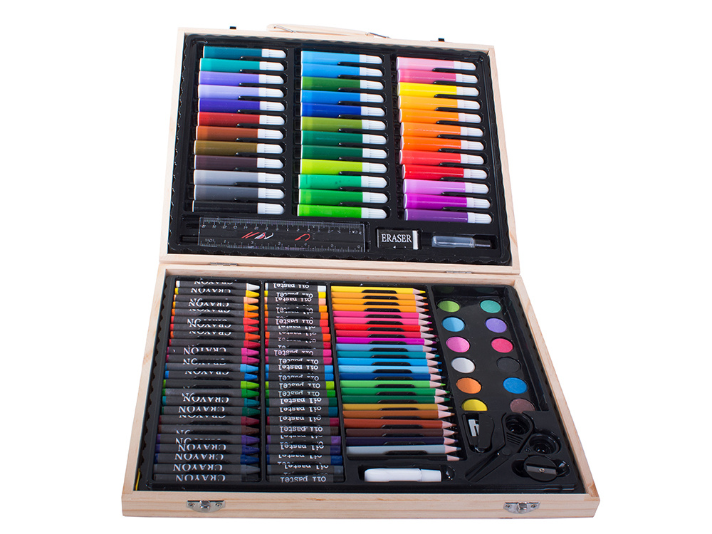 Wholesale 150 Pieces Plastic Box Art Drawing Set for Kids Drawing  Art Box with Oil Pastels, Crayons, Colored Pencils, Markers - China Drawing  Set, Drawing Art Set