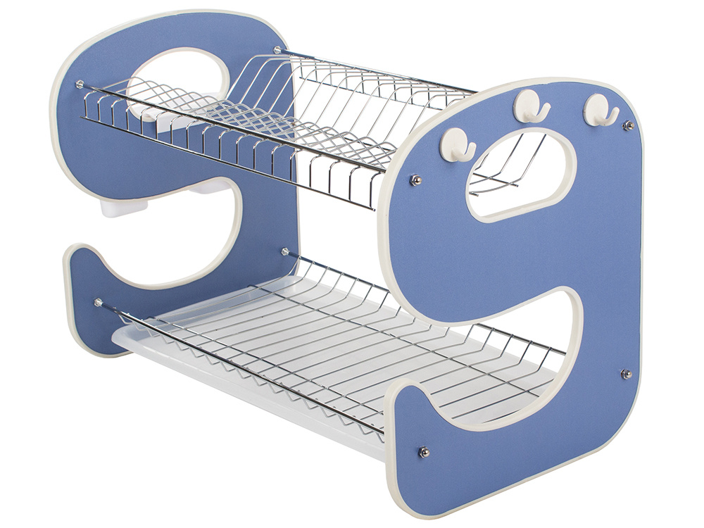 Dishwasher drying rack double-decker