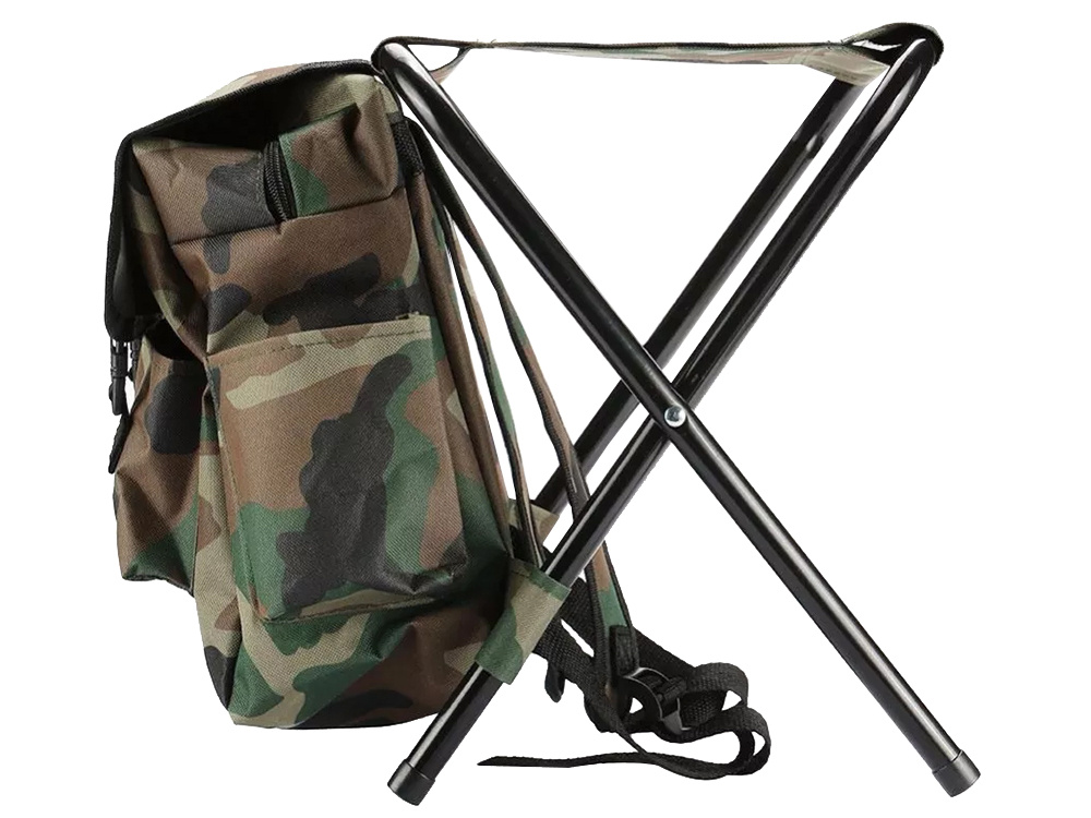2 in 1 Folding Fishing Chair Bag Fishing Backpack Chair Stool