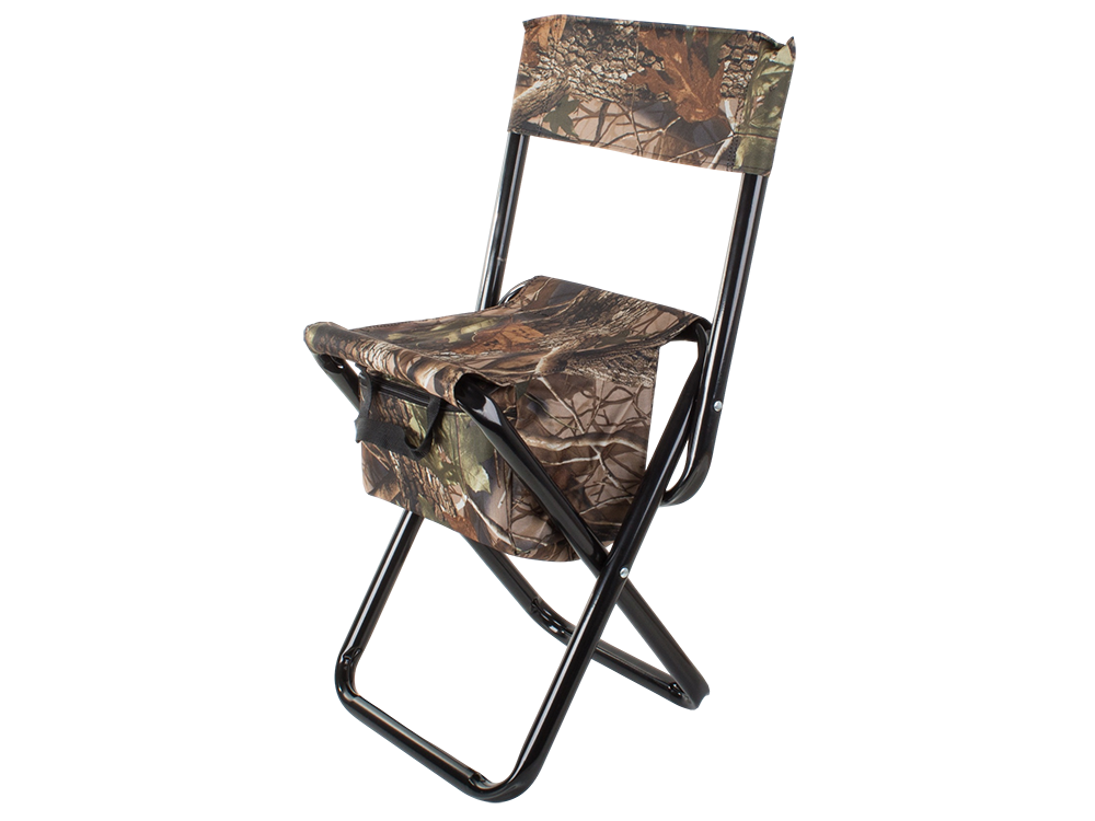 Fishing chair with backrest and carry bag