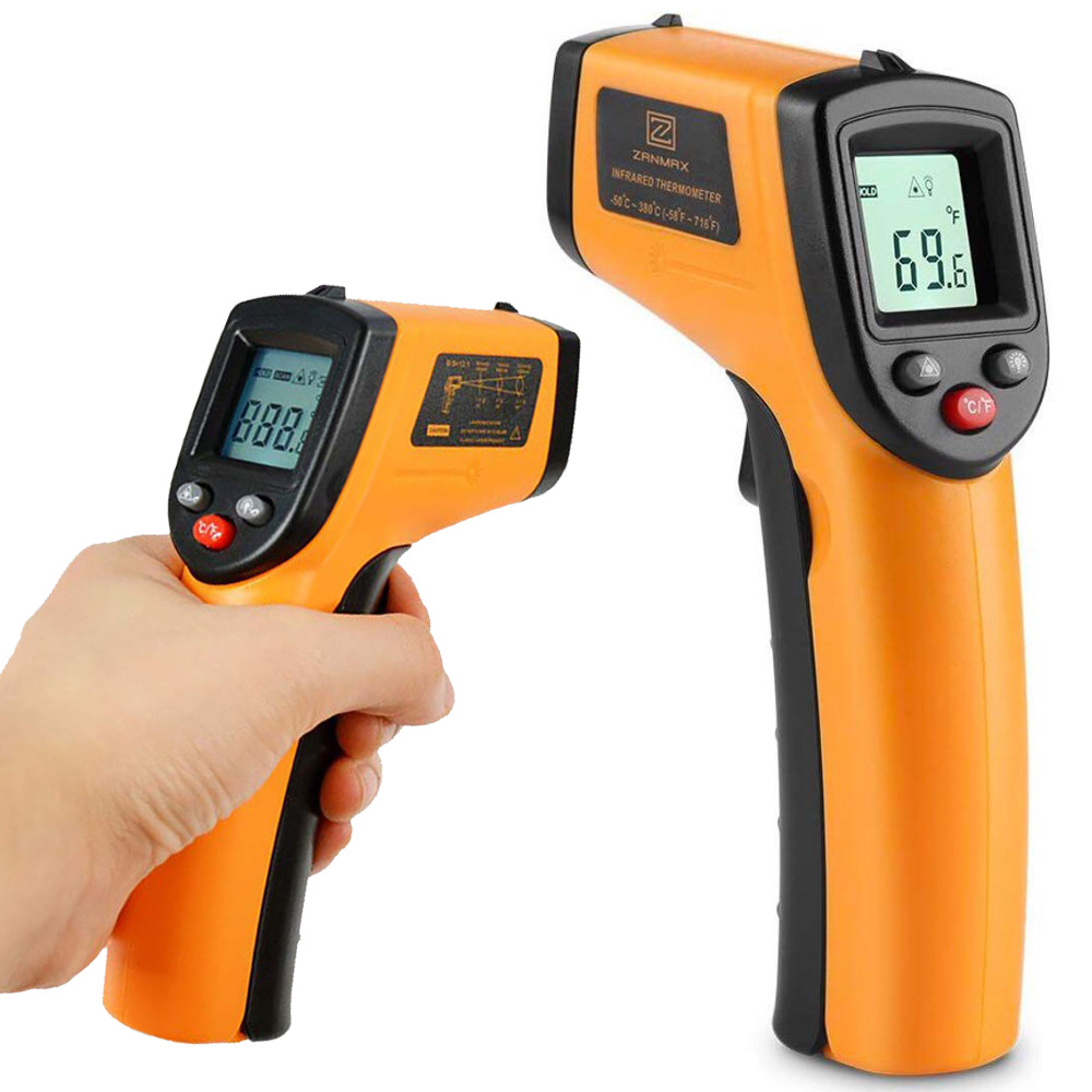 Non-Contact Pyrometer Infrared Thermometer Thermal imager Thermometro Laser  Digital Temperature Meter Thermometer Gun Pyrometer
