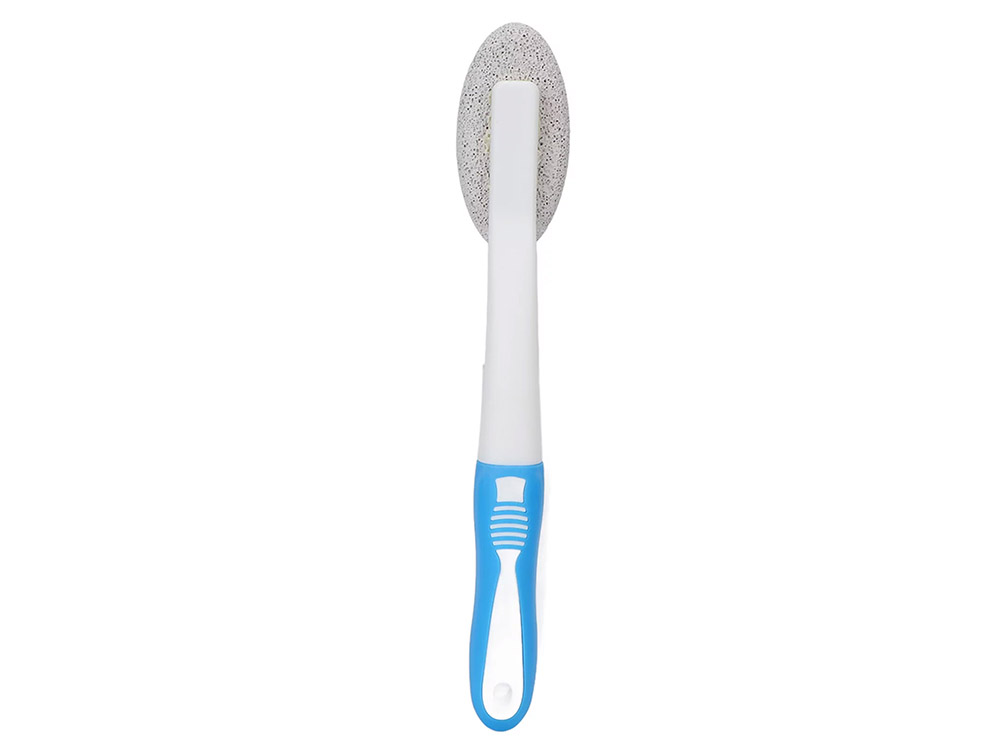Pumice brush for bathroom cleaning