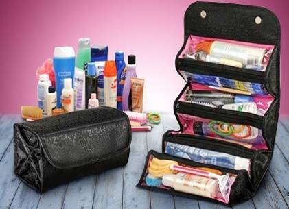 Roll n go make-up bag travel organiser