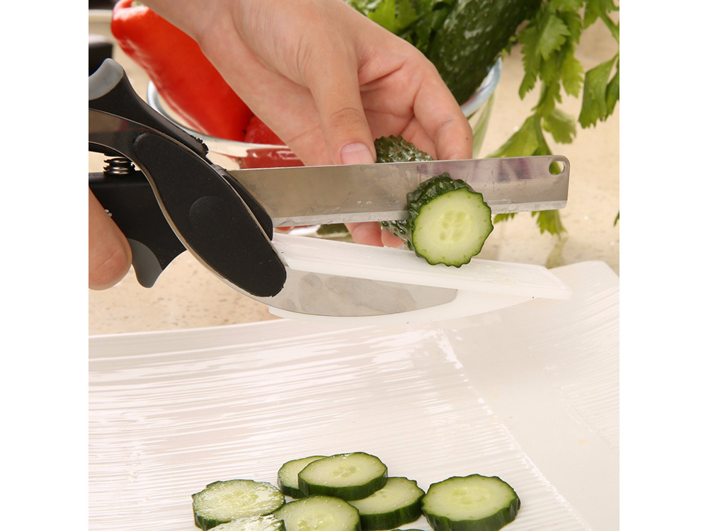 Vegetable, meat and fruit kitchen scissors with board, CATEGORIES \  Kitchen \ Choppers and slicers