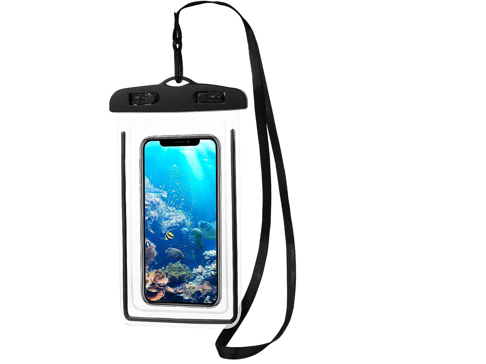 Waterproof case for phone pool beach kayak case for phone Black