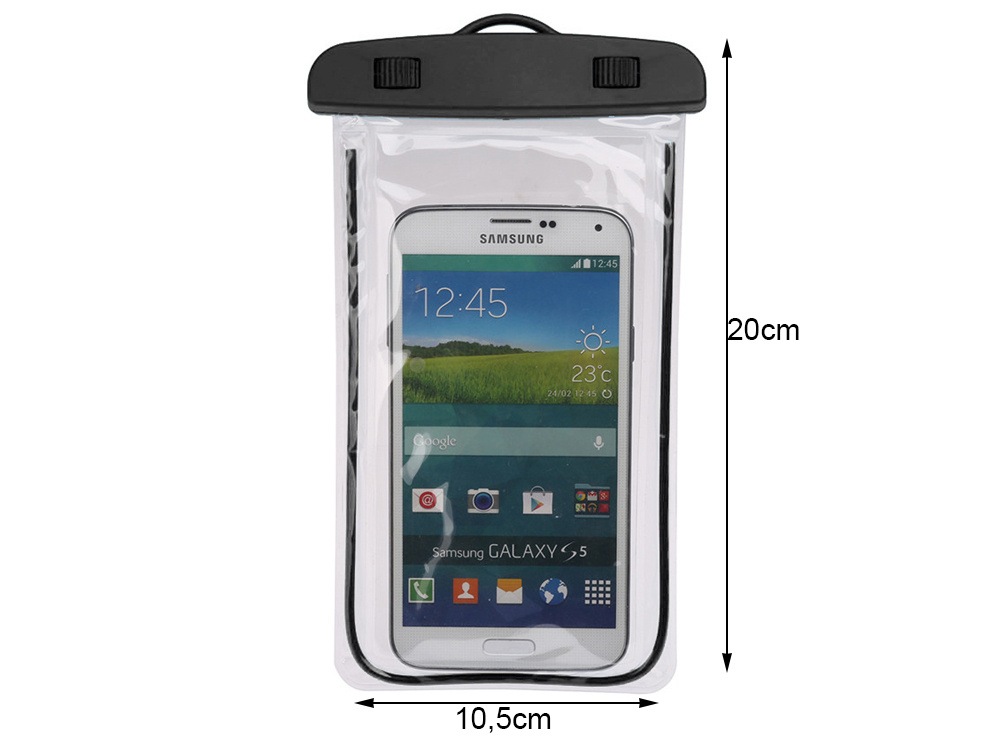 Waterproof case for phone pool beach kayak case for phone Black