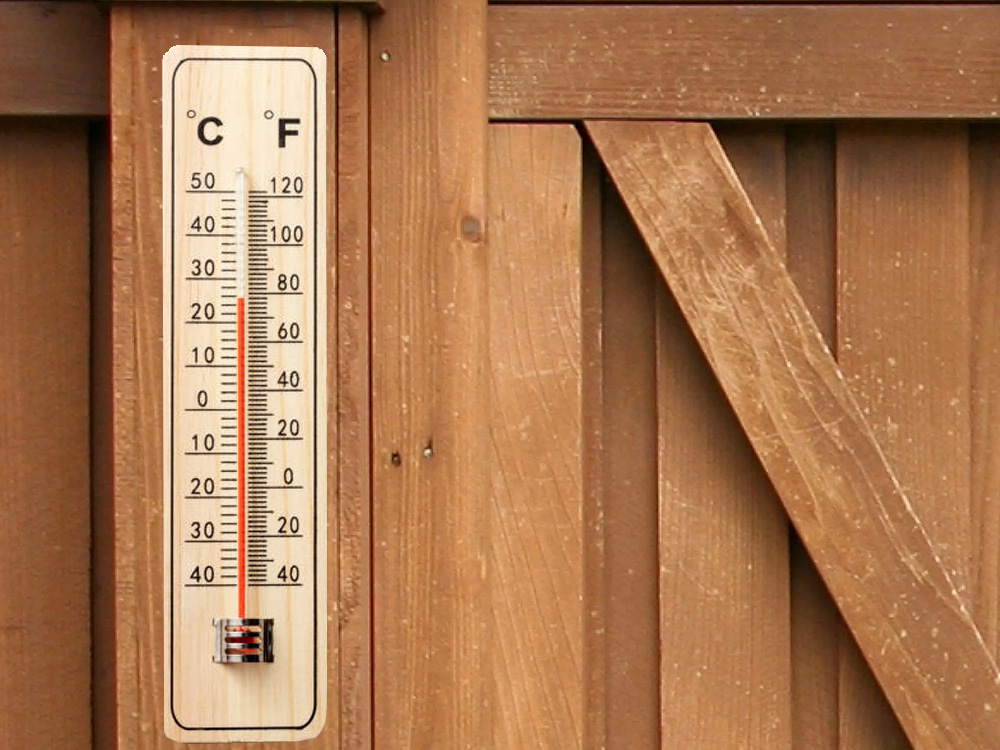 Wooden house thermometer outdoor indoor, CATEGORIES \ Kitchen \  Thermometers