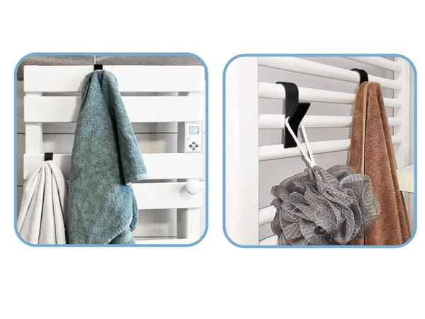 2x bathroom hanging hook for radiator, radiator and bathroom towel hanging kit