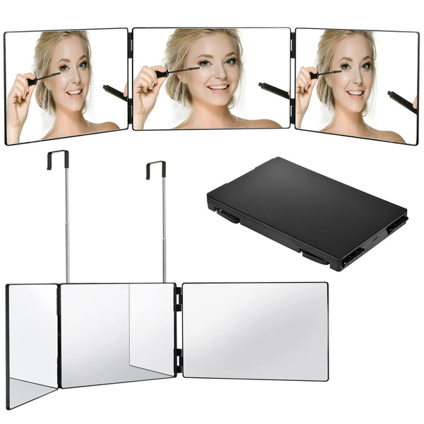 3-part folding wall-mounted cosmetic mirror