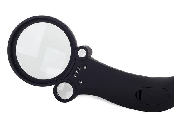 4 led uv 55x illuminated magnifying glass magnifier