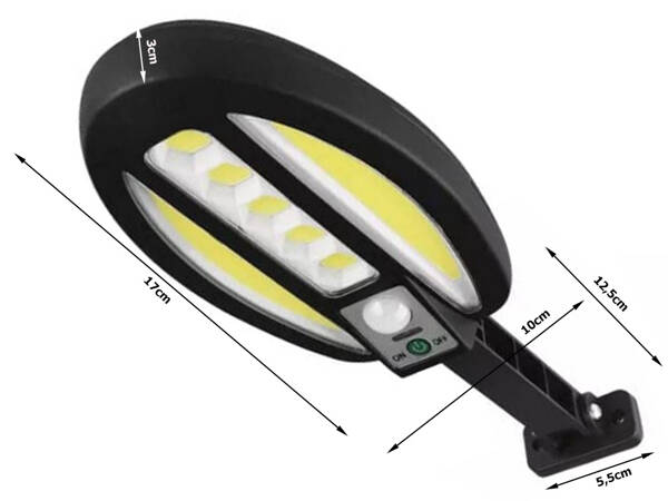 95 led solar lamp with dusk-to-dawn sensor