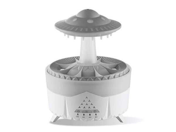 Air humidifier fragrance diffuser led lamp in the shape of an ufo with remote control