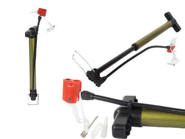 Aluminium bicycle foot pump with hose light hand pump