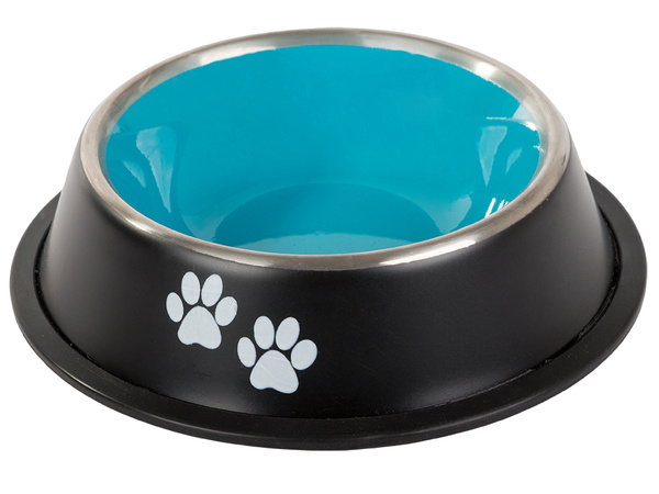 Anti-slip metal dog bowl large 1l