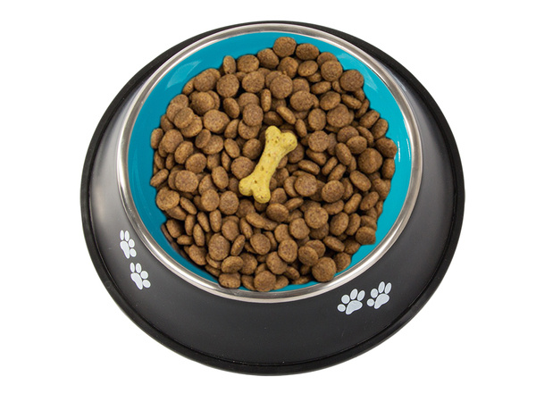 Anti-slip metal dog bowl large 1l