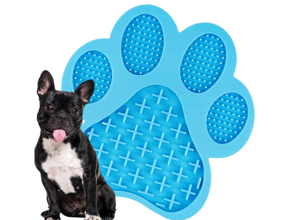Anti-stress tray licking mat for dog paw