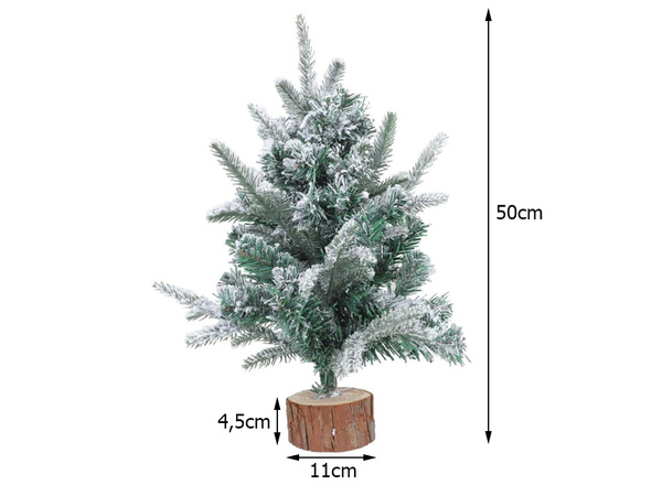 Artificial christmas tree snow small 50cm desk decoration