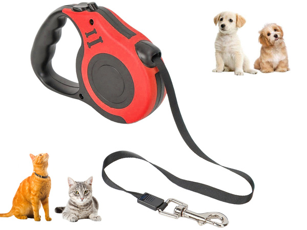 Automatic lanyard for dogs blocking powerful lightweight coil 5m 15kg