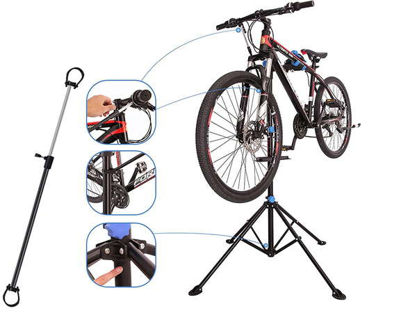 BIKE RACK SERVICE HOLDER REGULATED HANDLE WITH SHELF 30kg