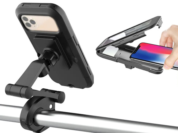 Bicycle phone holder waterproof lockable rotatable 360