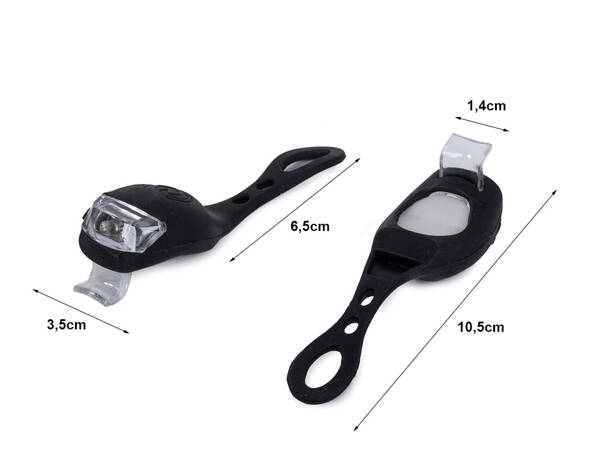 Bike light 2 led front light 2pcs silicone water resistant