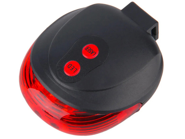 Bike rear light 5 led laser line rear road light