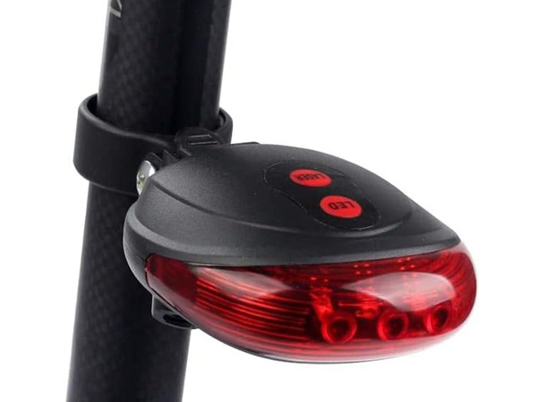 Bike rear light 5 led laser line rear road light