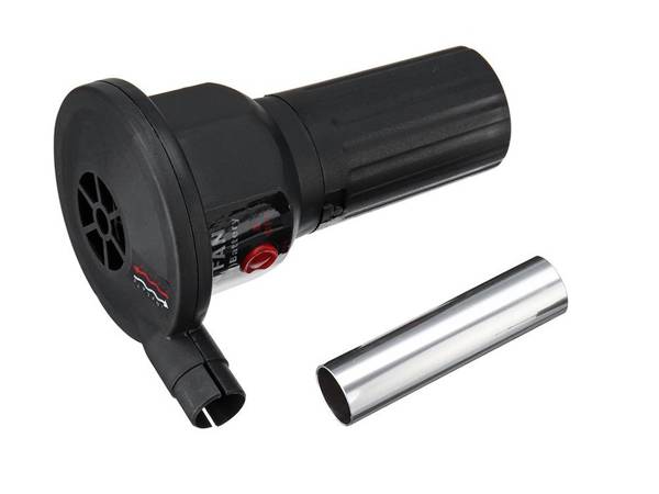 Blower for lighting the barbecue cooker fireplace grill