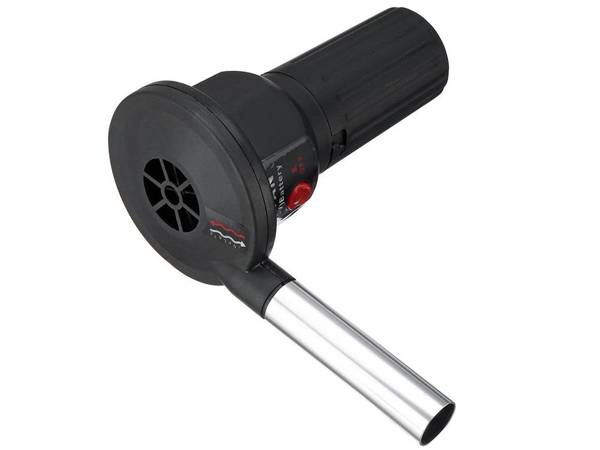 Blower for lighting the barbecue cooker fireplace grill