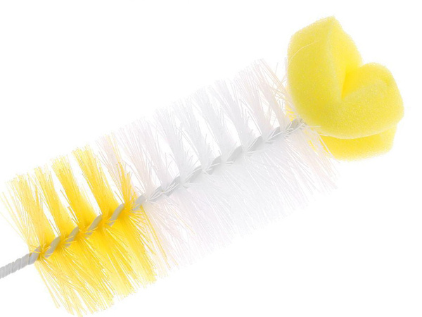 Bottle brush glass cleaner sponge