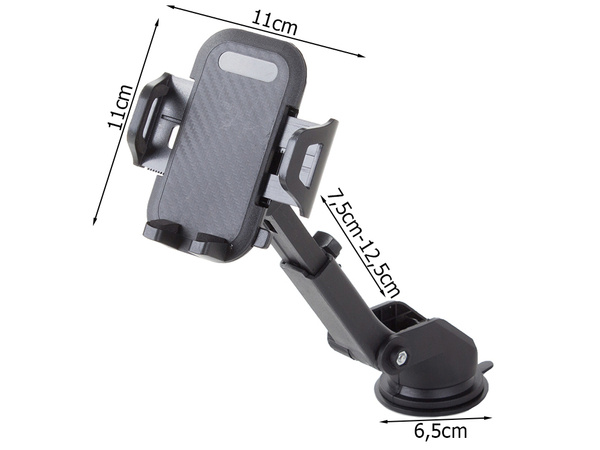 Car holder adjustable for phone gps windshield