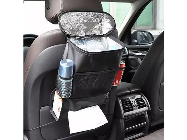 Car seat organiser with thermal bag