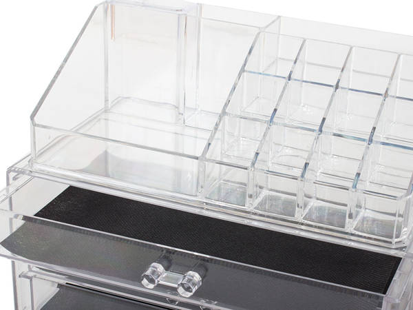 Casket organiser for cosmetics jewellery watches