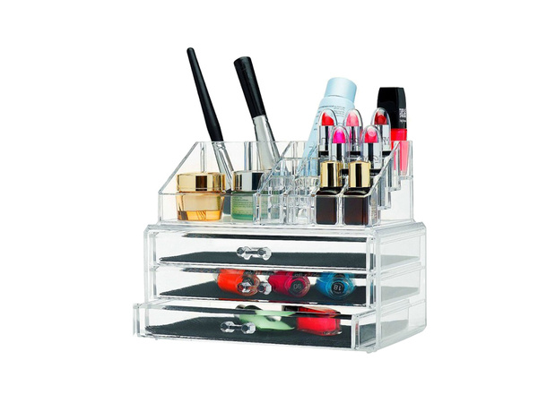 Casket organiser for cosmetics jewellery watches