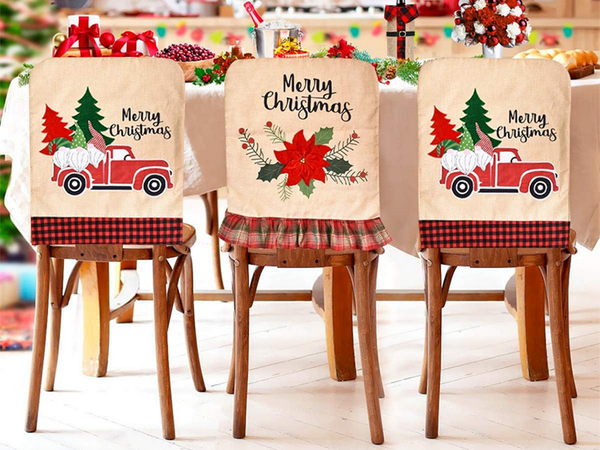 Chair back cover christmas decoration christmas decoration decoration