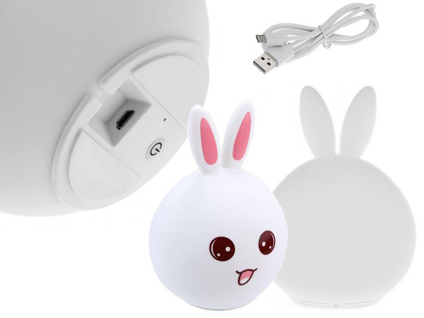 Children's led night light rabbit touch rgb