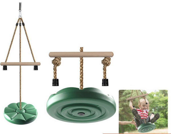 Children's round disc garden swing rope strong