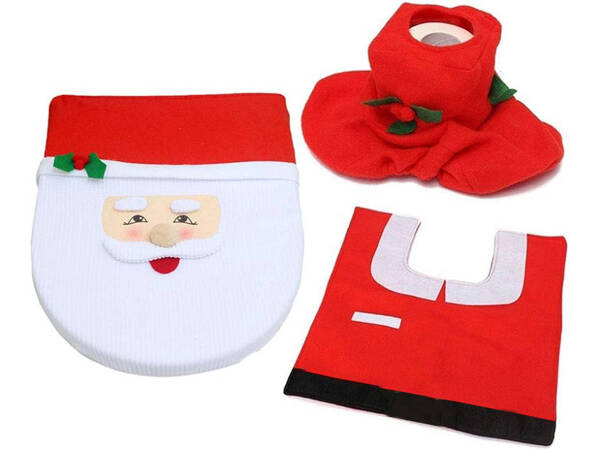 Christmas bathroom set michael rug toilet seat cover