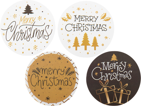 Christmas decorative stickers on roll of 500 pieces merry christmas