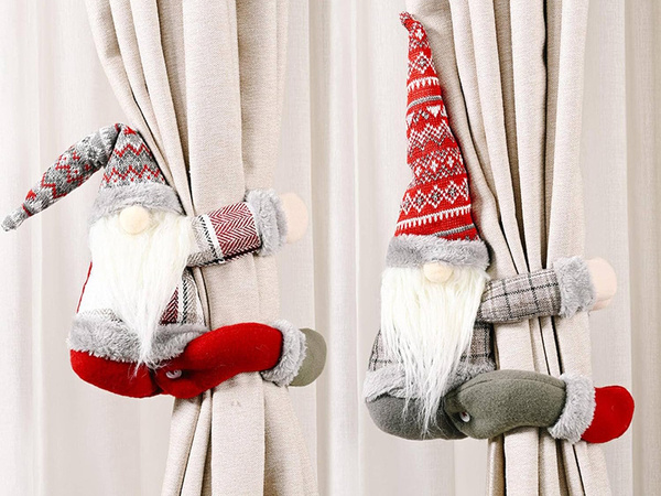 Christmas gnome gnome curtain hook-and-loop fastener