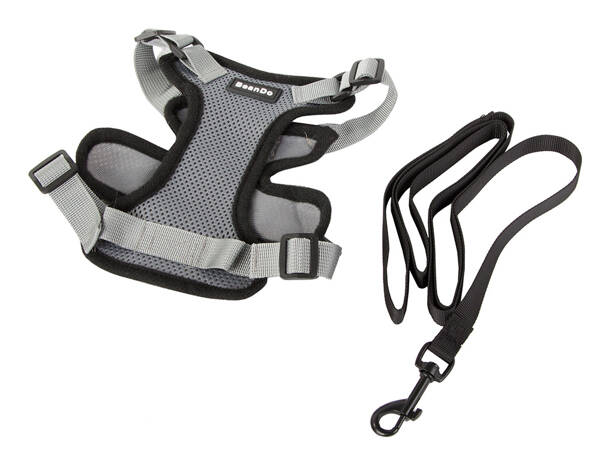 Close-clip walking harness for small dog handle light soft strong s