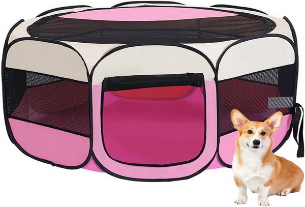 Collapsible dog pen pet bed cat cage large kennel lightweight