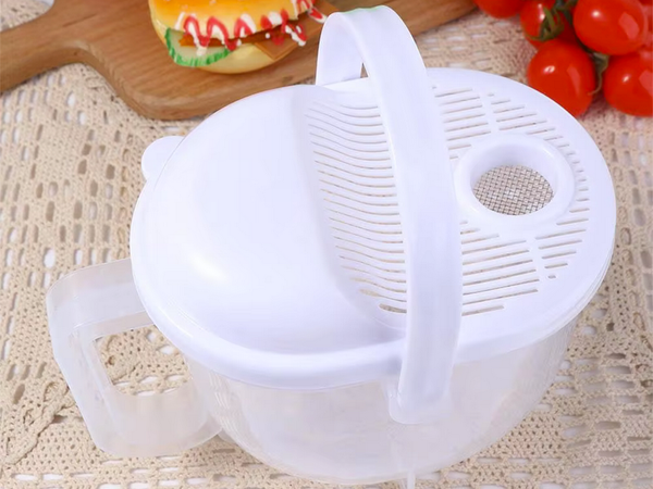 Container washing bowl cleaning rice groats grains strainer sieve