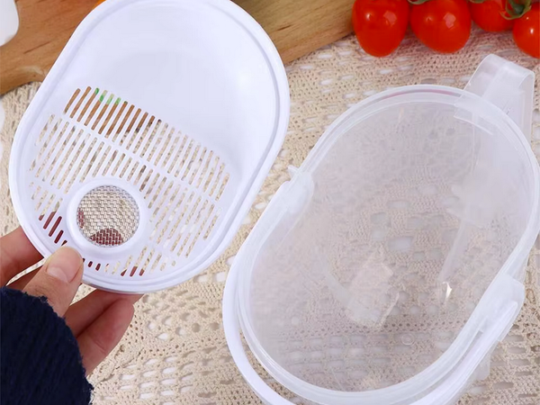 Container washing bowl cleaning rice groats grains strainer sieve