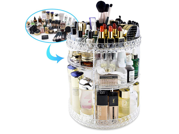 Cosmetics jewellery organiser rotatable 360