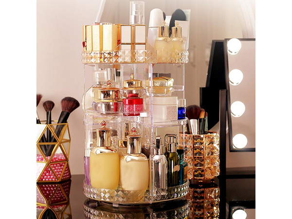 Cosmetics jewellery organiser rotatable 360