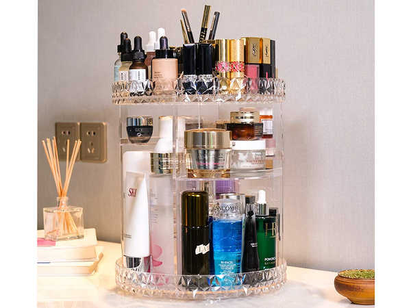 Cosmetics jewellery organiser rotatable 360