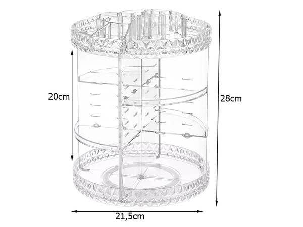 Cosmetics jewellery organiser rotatable 360