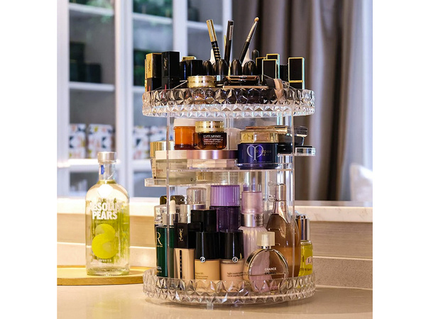 Cosmetics jewellery organiser rotatable 360